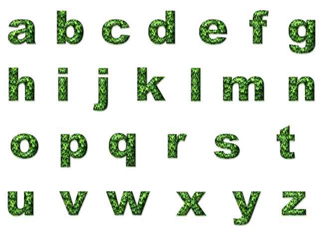 abeceda zelené listy
